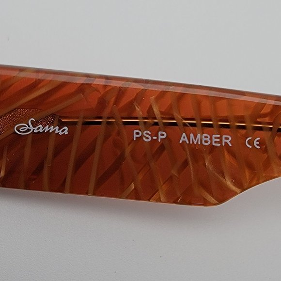 Sama PS-P Amber Mesh Frame Brown Gradient Lens Sunglasses Japan 56-17-120 main image 5